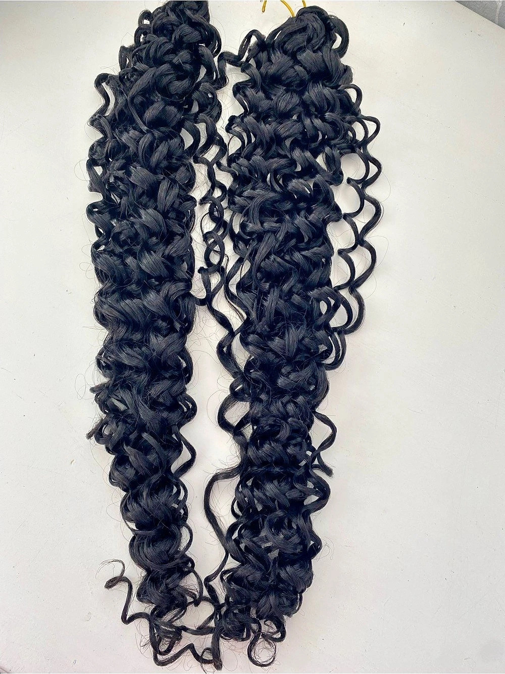 Black Curly crochet  Hair Extensions NWT 6